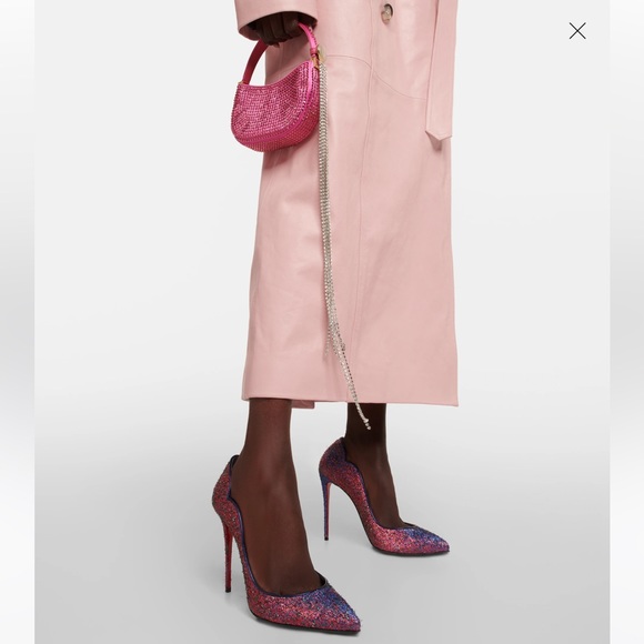 CHRISTIAN LOUBOUTIN Hot Chick 100 Lurex® pumps, Size 38.5 - Picture 2 of 13